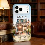 Personalised Multi-Device Bookstore Phone Case with Name for iPhone Birthday Holiday Anniversary Gift for Book Lovers Bookworms