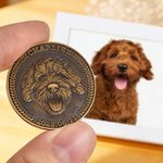 Personalized Pet Photo Memorial Coin with Name and Date Birthday Memorial Day Gift for Pet Owner Friend