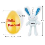 Llavero personalizado de peluche elástico con nombre y huevo gigante de pascua rellenable regalo de fiesta y búsqueda de huevos para niños