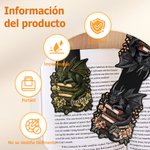 Marcapáginas magnético personalizado de metal con nombre y diseño de dragón floral regalo de cumpleaños para amantes de libros y de dragones