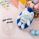 Llavero personalizado de peluche elástico con nombre y huevo gigante de pascua rellenable regalo de fiesta y búsqueda de huevos para niños