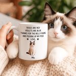 Personalized 1-3 Pet Photos Paw Print 11 oz 15 oz Ceramic Mug with Names Daily Use Birthday Gift for Pet Owner Lover