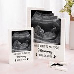 Personalized Baby Ultrasound Photo Building Block Puzzle with Name Date and Text Mother's Day Gift for Expecting Moms Mothers