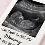 Personalized Baby Ultrasound Photo Building Block Puzzle with Name Date and Text Mother's Day Gift for Expecting Moms Mothers