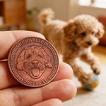 Personalized Pet Photo Memorial Coin with Name and Date Birthday Memorial Day Gift for Pet Owner Friend