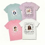 Personalised Forever In Teacher Crew Photo Design Multicolor 100% Cotton T-shirt with Text Teacher Appreciation Back to School Gift for Teachers