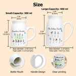 Fiori di nascita personalizzati 1-10 Vaso in ceramica con manico Titolo e nomi Compleanno Regalo per la festa della mamma e della nonna Famiglia