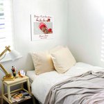 Personalised Baby's First Christmas Picture Framed Canvas Painting with Text Wall Decor Christmas Gift for Newborn New Mom Dad