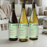 Personalized Funny Prescription Design Set of 2 Waterproof Wine Stickers with Name Birthday Anniversary Gift for Couple