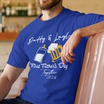 Biberón y taza de cerveza personalizados Camiseta y pijama de bebé de algodón 100% con texto Regalo de cumpleaños del Día del Padre para papá niño