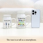 Fiori di nascita personalizzati 1-10 Vaso in ceramica con manico Titolo e nomi Compleanno Regalo per la festa della mamma e della nonna Famiglia