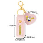 Marsupilami Llavero Personalizado con Nombre y Espejo en Forma de Corazón Regalo de Cumpleaños de Novia para Mujer | Callie × Marsupilami