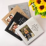 Marco de fotos de cuero personalizado con texto y soporte plegable Regalo del Día del Padre para papá Abuelo