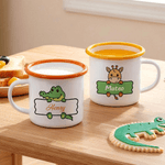 Tazza smaltata personalizzata da 12 once con nome Uso quotidiano Regalo di compleanno per ragazzi e ragazze