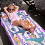 Personalized Ocean Creature Sea Turtle Oversized Quick Dry Beach Towel with Name Beach Accessories Birthday Gift for Friends Family