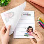 Cartone animato personalizzato per insegnanti con testo e 40/80 pagine Regalo di ringraziamento per gli insegnanti per il ritorno a scuola.