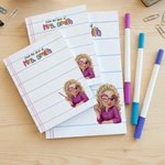Cartone animato personalizzato per insegnanti con testo e 40/80 pagine Regalo di ringraziamento per gli insegnanti per il ritorno a scuola.