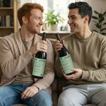 Personalized Funny Prescription Design Set of 2 Waterproof Wine Stickers with Name Birthday Anniversary Gift for Couple