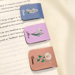 Personalized Birth Flower Multicolor Magnetic Bookmark Clip with Name Reading Club Birthday Gift for Book Lovers Bookworms