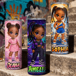 Personalizzato Cartoon Character Graffiti Style 20 oz Straight Skinny Tumbler Back to School Regalo quotidiano per i bambini amanti dei graffiti