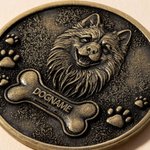 Personalized Paw Print Bone 3D Pet Photo Retro Memorial Coin with Name and Transparent Storage Case Pet Remembrance Gift for Pet Owner Pet Lover