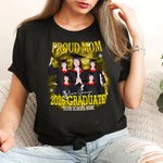 Maglietta personalizzata 2026 Graduate Proud Mom Dad con nome e foto Regalo di laurea in stile retro bootleg per laureati
