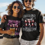 Maglietta personalizzata 2026 Graduate Proud Mom Dad con nome e foto Regalo di laurea in stile retro bootleg per laureati