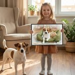 Personalized Watercolor Style Pet Portrait Photo Canvas Painting with Name Home Decor Pet Birthday Gift for Pet Lovers Owners
