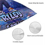 Personalized Graffiti Style Cartoon Character Soft Throw Pillow Cover with Name  Home Decor Birthday Gift for Women Girls