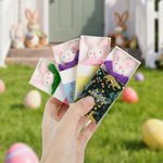 Personalized Cute Tiny Felt Easter Bunny in Matchbox with Name and Scarf First Easter Gift for Newborns Boys Girls