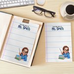 Cartone animato personalizzato per insegnanti con testo e 40/80 pagine Regalo di ringraziamento per gli insegnanti per il ritorno a scuola.