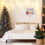 Personalised Baby's First Christmas Picture Framed Canvas Painting with Text Wall Decor Christmas Gift for Newborn New Mom Dad
