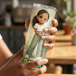 Personalizzato Cartoon Character Graffiti Style 20 oz Straight Skinny Tumbler Back to School Regalo quotidiano per i bambini amanti dei graffiti