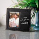 Marco de fotos de cuero personalizado con texto y soporte plegable Regalo del Día del Padre para papá Abuelo