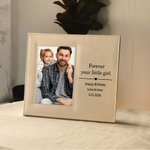 Marco de fotos de cuero personalizado con texto y soporte plegable Regalo del Día del Padre para papá Abuelo