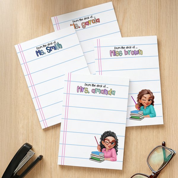 Cartone animato personalizzato per insegnanti con testo e 40/80 pagine Regalo di ringraziamento per gli insegnanti per il ritorno a scuola.