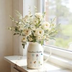 Fiori di nascita personalizzati 1-10 Vaso in ceramica con manico Titolo e nomi Compleanno Regalo per la festa della mamma e della nonna Famiglia