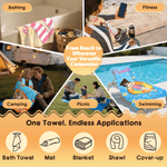 Personalized Cartoon Character Quick Dry Oversized Beach Towel with Name and Drawstring Bag Daily Beach Party Gift for Swimmers Friends