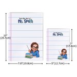 Cartone animato personalizzato per insegnanti con testo e 40/80 pagine Regalo di ringraziamento per gli insegnanti per il ritorno a scuola.