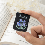 Personalised Birth Flower Bouquet Multicolour Magnetic PU Leather Bookmark Clip with Name Birthday Gift for Book Lovers