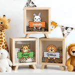 Gepersonaliseerde schattige houten spaarpot met naam Verjaardagscadeau voor kinderen