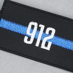 Porte-clés personnalisé Thin Line avec numéro brodé Utilisation quotidienne Cadeau commémoratif pour la police