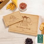 Personalised Engraved Photo Design FSC Bamboo Charcuterie Cutting Board with Text and Juice Groove Kitchen Decor Housewarming Gift for Family Friend