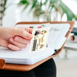 Personalized Barcode Label Cartoon Reading Character Waterproof Stickers with Name Read Club Birthday Gift for Women Bookworms Book Lovers