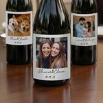 Personalisierte Foto Weinetikett Aufkleber mit Namen und Datum Jahrestag Geburtstag Party Dekor für Paare Schwestern