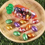 Personalised Mini Carrot Refillable Treat Box with Name Easter Egg Treasure Hunt Basket Filling Easter Party Gift for Kids