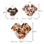 Puzzles en briques de construction personnalisés avec texte et 6 ou 10 photos - Décoration de la maison en forme de cœur - Cadeau pour famille et amis