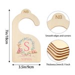 Personalized Cute Bunny Wreath 7 Pcs Wooden Closet Dividers with Name Baby Shower Nursery Easter Gift for New Parents Newborns