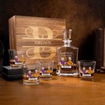 Personalized Funny Design Face Photo Cartoon Character Whiskey Decanter with Name and Text Birthday Gift for Men Whiskey Lovers