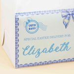 Personalised Cute Happy Easter Bunny Bow Gift Box with Handle and Name Easter Party Gift for Kids
